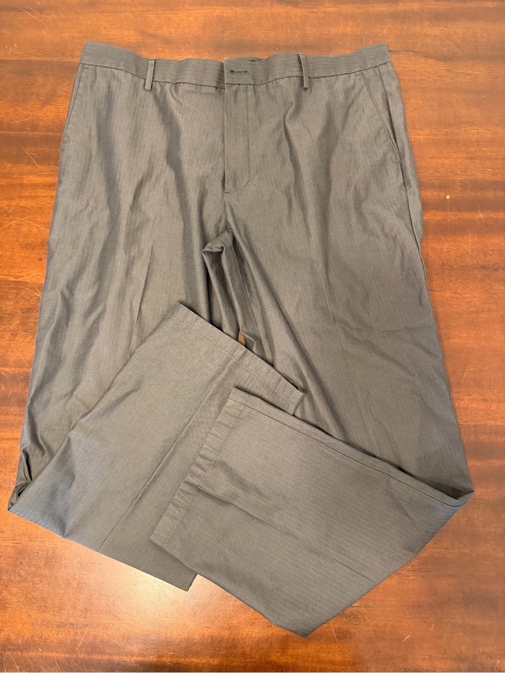 Dockers Gray Herringbone Straight Fit Dress Pants